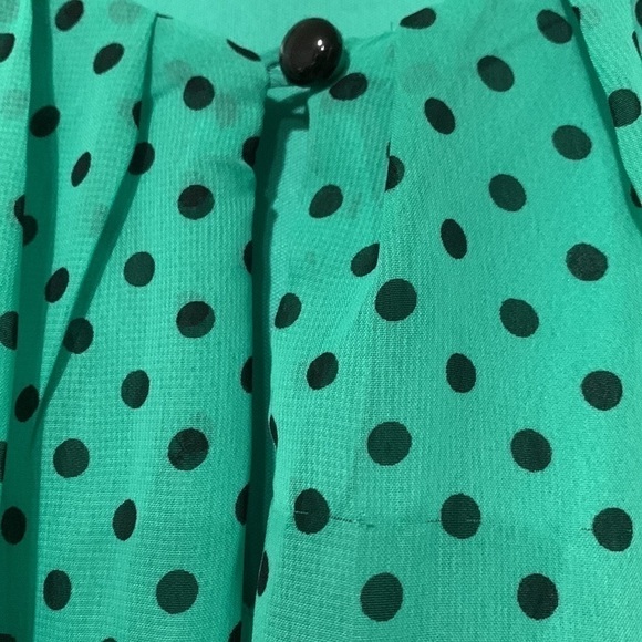Luscious Los Angeles mint green and black polka-dot dress - Picture 10 of 11